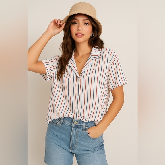 ‎Felicite Striped Button Down - Picture 2 of 9